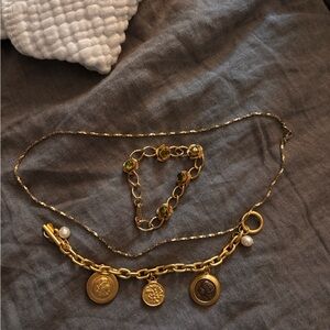Elegant Gold Chain Necklace Set